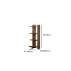 Contemporary 4-tier Wood Vertical Open Back Bookshelf