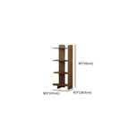 Contemporary 4-tier Wood Vertical Open Back Bookshelf