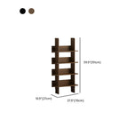 Contemporary 4-tier Wood Vertical Open Back Bookshelf