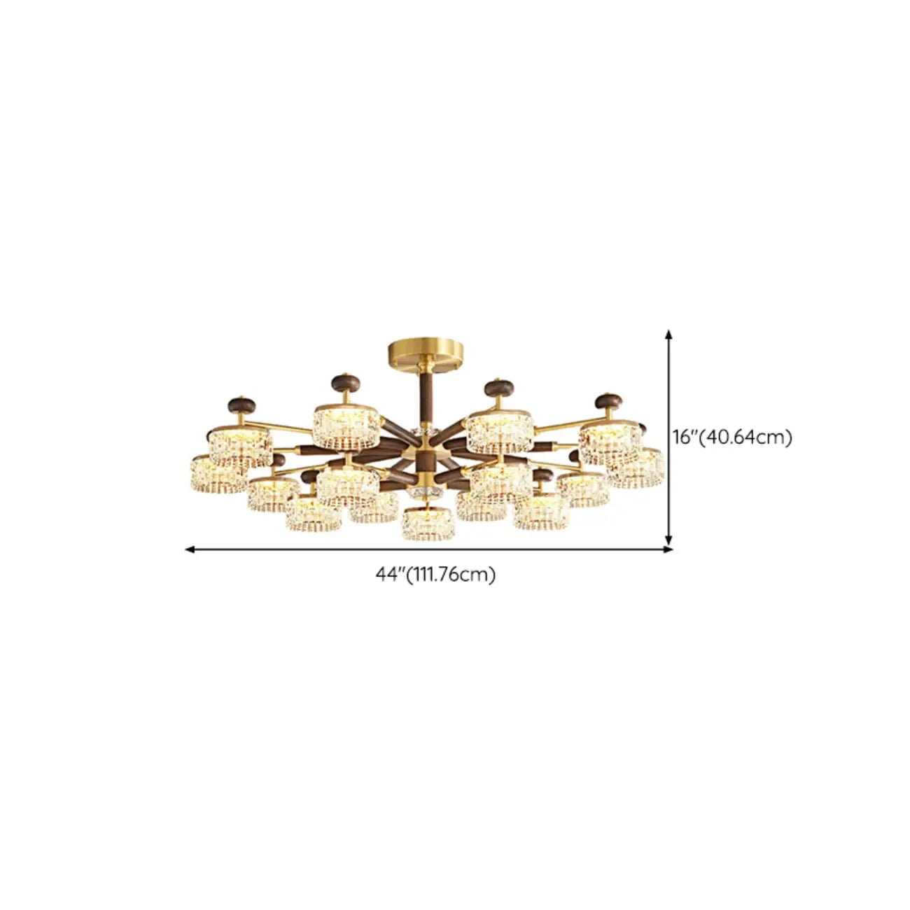 2 Tiers Clear Shade Hanging Light