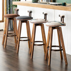 Bar Height Swivel Leather Modern Bar Stools