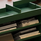 5-tier Rubberwood Vertical Storage Bookcase with Wheels