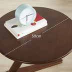 Mid-century Abstract Wood Round C Shaped End Table