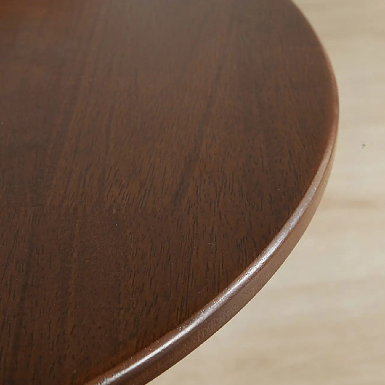 Mid-century Abstract Wood Round C Shaped End Table