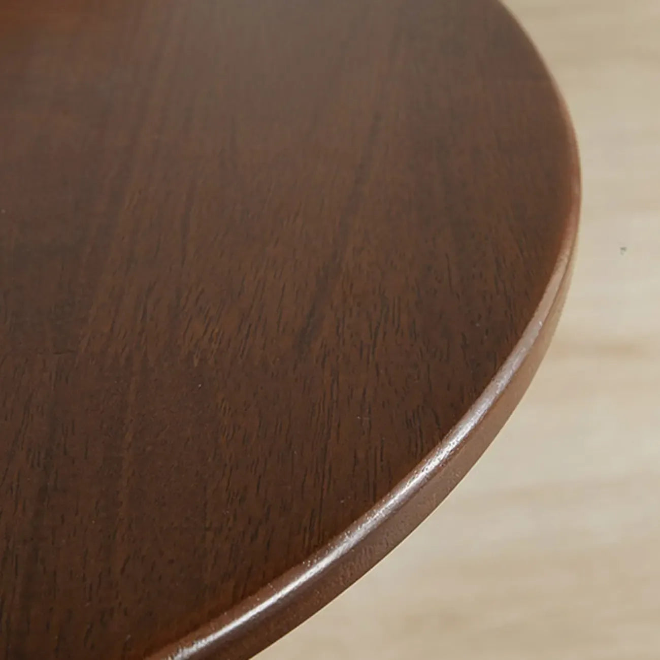 Mid-century Abstract Wood Round C Shaped End Table