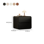 Curved Modern Faux Leather Pleather Nightstand