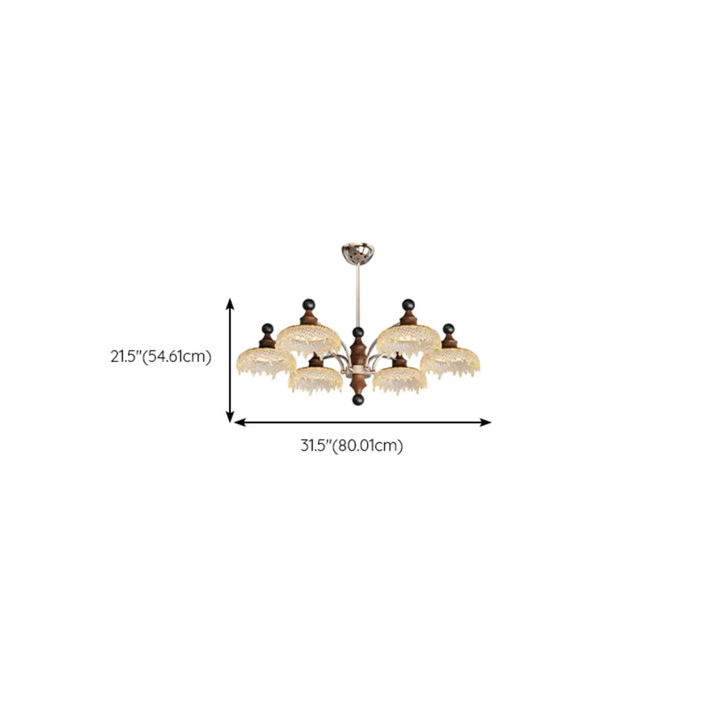 Black Crystal Wood Branch Modern Crystalline Chandelier