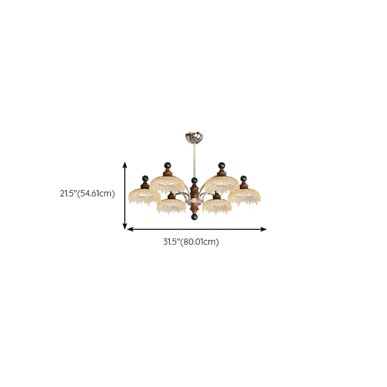 Black Crystal Wood Branch Modern Crystalline Chandelier