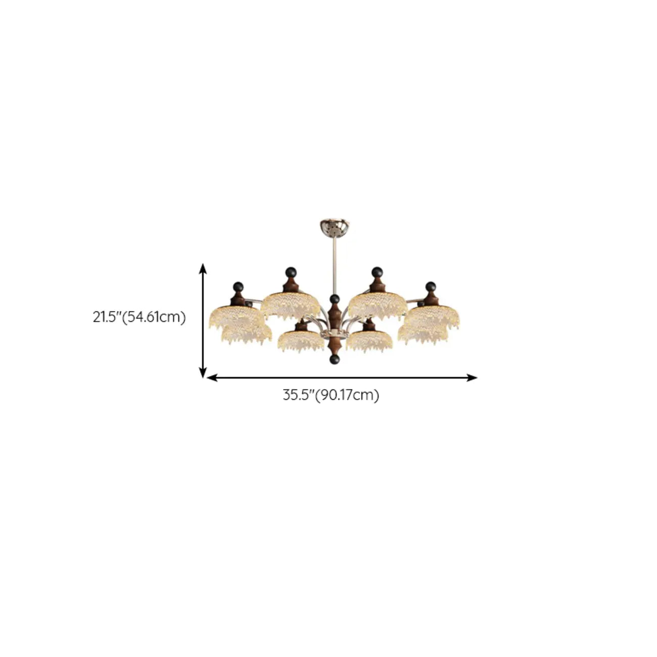 Black Crystal Wood Branch Modern Crystalline Chandelier