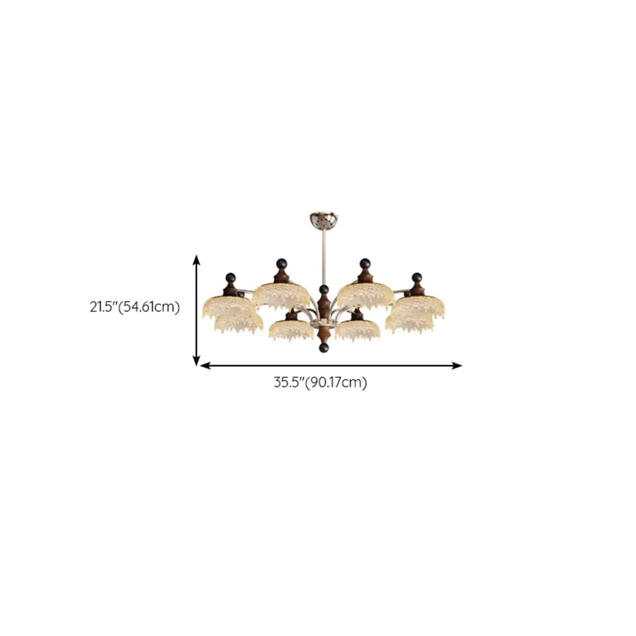 Black Crystal Wood Branch Modern Crystalline Chandelier