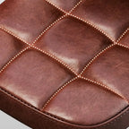 Casual Rawhide Bar Stools in Cognac with Back Quadrilateral Seat and Leg Rest