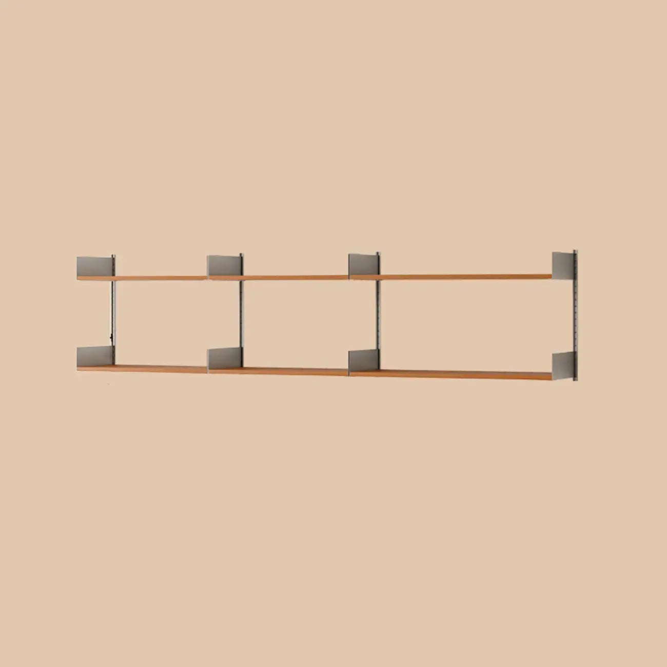 Brown Wall Mounted Floating Bookshelf with Storage
