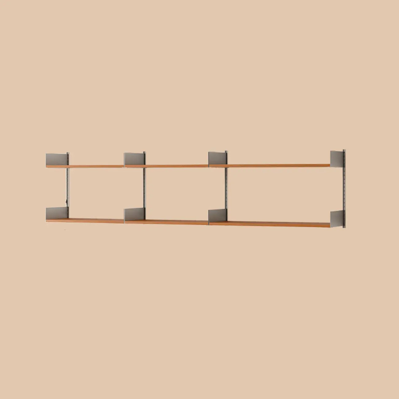 Brown Wall Mounted Floating Bookshelf with Storage
