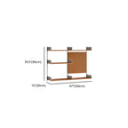 Brown Wall Mounted Floating Bookshelf with Storage