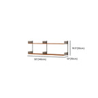 Brown Wall Mounted Floating Bookshelf with Storage