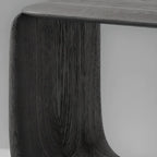 Contemporary Black Elegant Open Storage Wooden Side Table