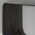 Contemporary Black Elegant Open Storage Wooden Side Table