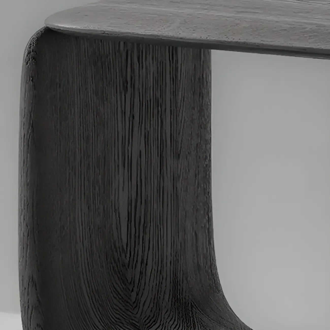 Contemporary Black Elegant Open Storage Wooden Side Table