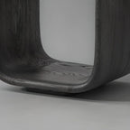 Contemporary Black Elegant Open Storage Wooden Side Table