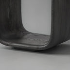 Contemporary Black Elegant Open Storage Wooden Side Table