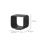 Contemporary Black Elegant Open Storage Wooden Side Table