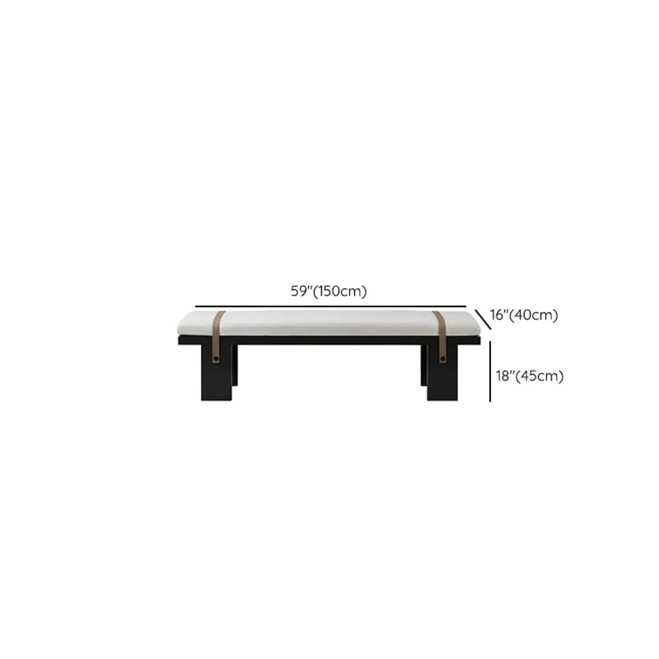 Elegant Modern Upholstered Bedroom Bench