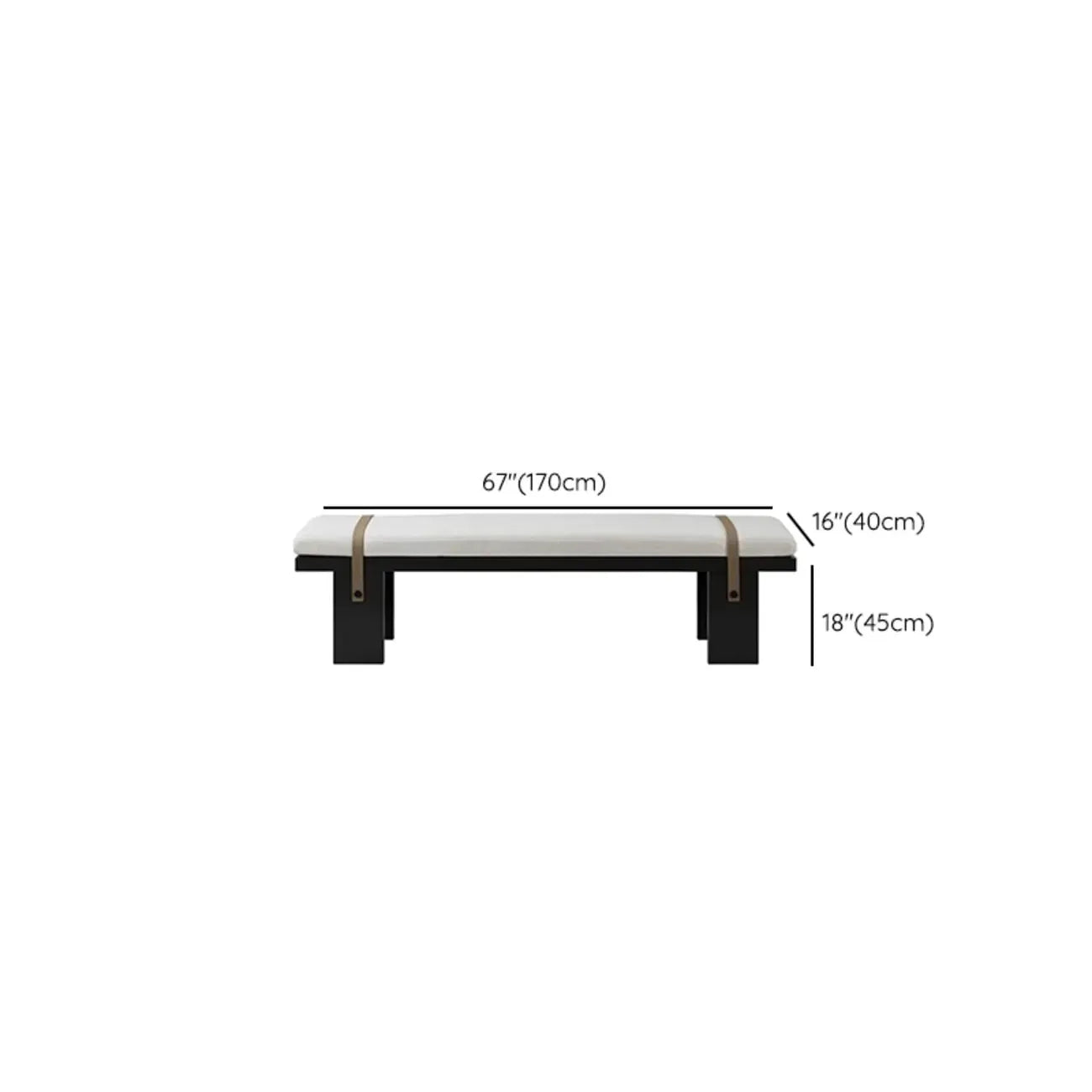 Elegant Modern Upholstered Bedroom Bench