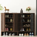 4-Tier Modern Wood Shoe Storage Bench