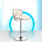 360° Swivel Faux Leather Bar Stools Adjustable Height Bucket Seat