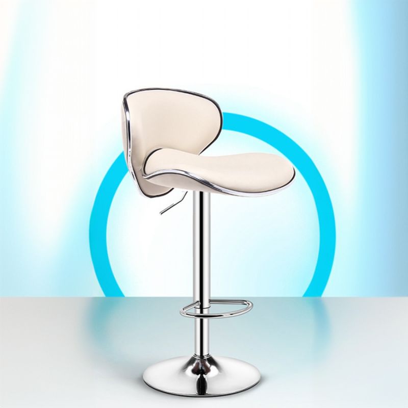 360° Swivel Faux Leather Bar Stools Adjustable Height Bucket Seat