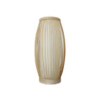 Oriental Beige Rattan Wood LED Table Lamp for Bedroom