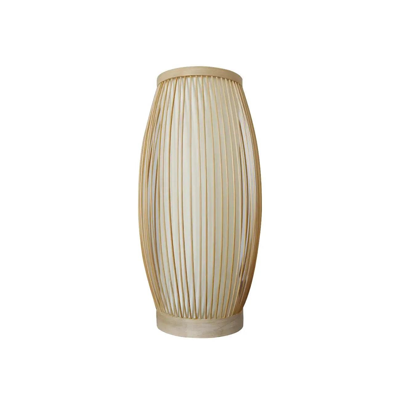 Oriental Beige Rattan Wood LED Table Lamp for Bedroom