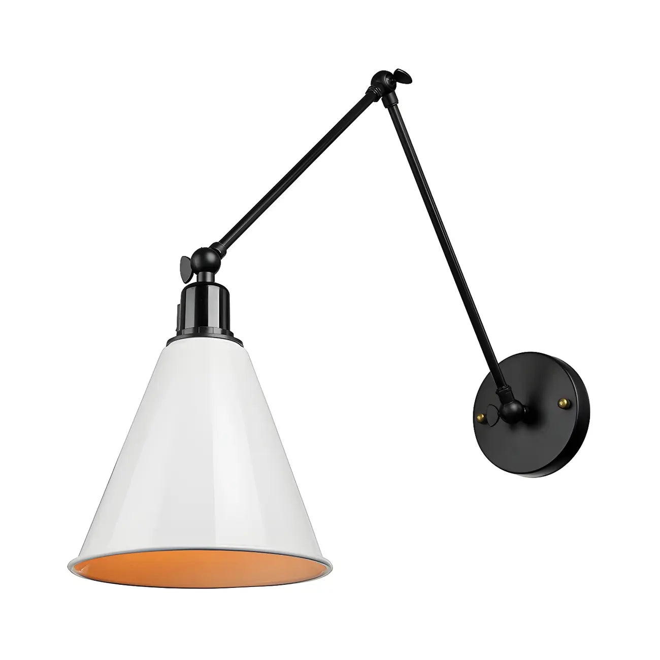 1-Light Cone Metal Swing Arm Wall Light