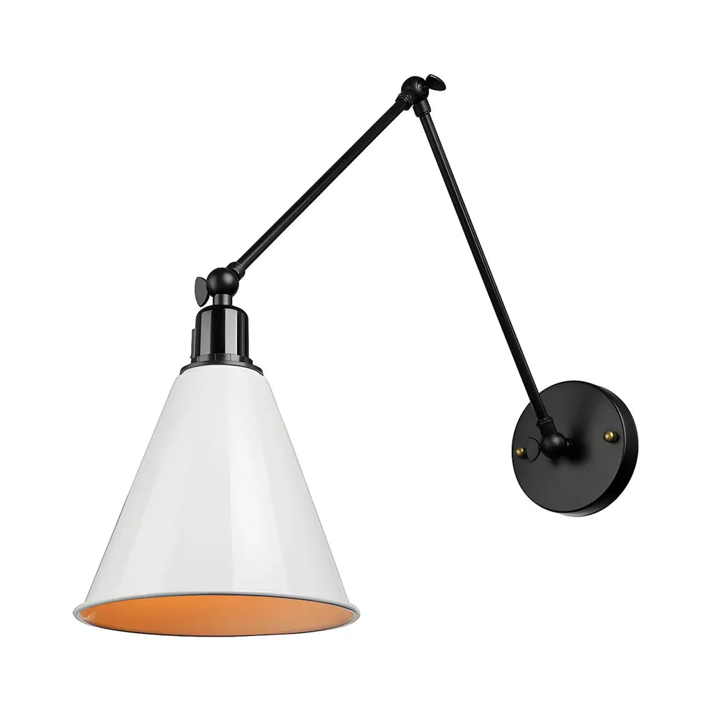 1-Light Cone Metal Swing Arm Wall Light