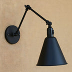 1-Light Cone Metal Swing Arm Wall Light