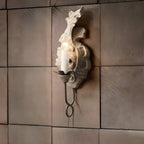 Antique Wall Sconce with Fabric Shade for Hallway Decor