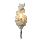Antique Wall Sconce with Fabric Shade for Hallway Decor
