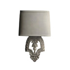 Antique Wall Sconce with Fabric Shade for Hallway Decor