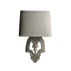 Antique Wall Sconce with Fabric Shade for Hallway Decor