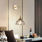 9 Inch Industrial Gold Glass LED Wall Sconce for Living Spaces