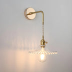 9 Inch Industrial Gold Glass LED Wall Sconce for Living Spaces