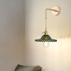 9 Inch Industrial Gold Glass LED Wall Sconce for Living Spaces