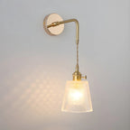 9 Inch Industrial Gold Glass LED Wall Sconce for Living Spaces