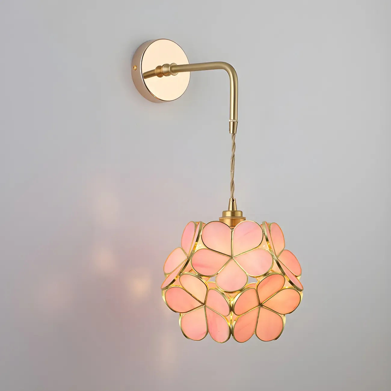 9 Inch Industrial Gold Glass LED Wall Sconce for Living Spaces