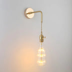 9 Inch Industrial Gold Glass LED Wall Sconce for Living Spaces