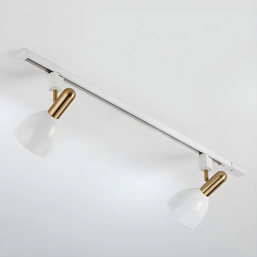 4-Light Modern Metal Dome Shade Slidable LED Track Light