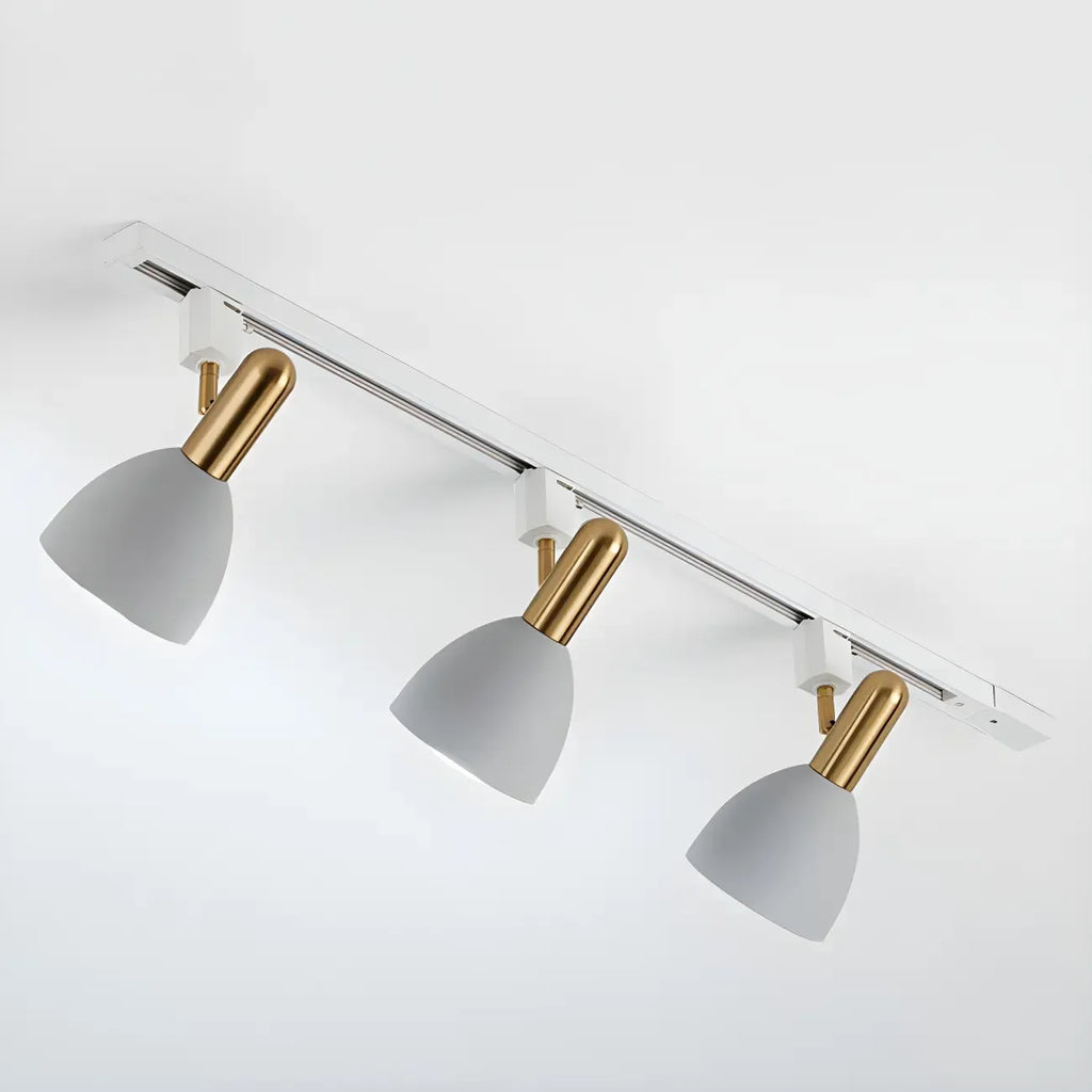 4-Light Modern Metal Dome Shade Slidable LED Track Light