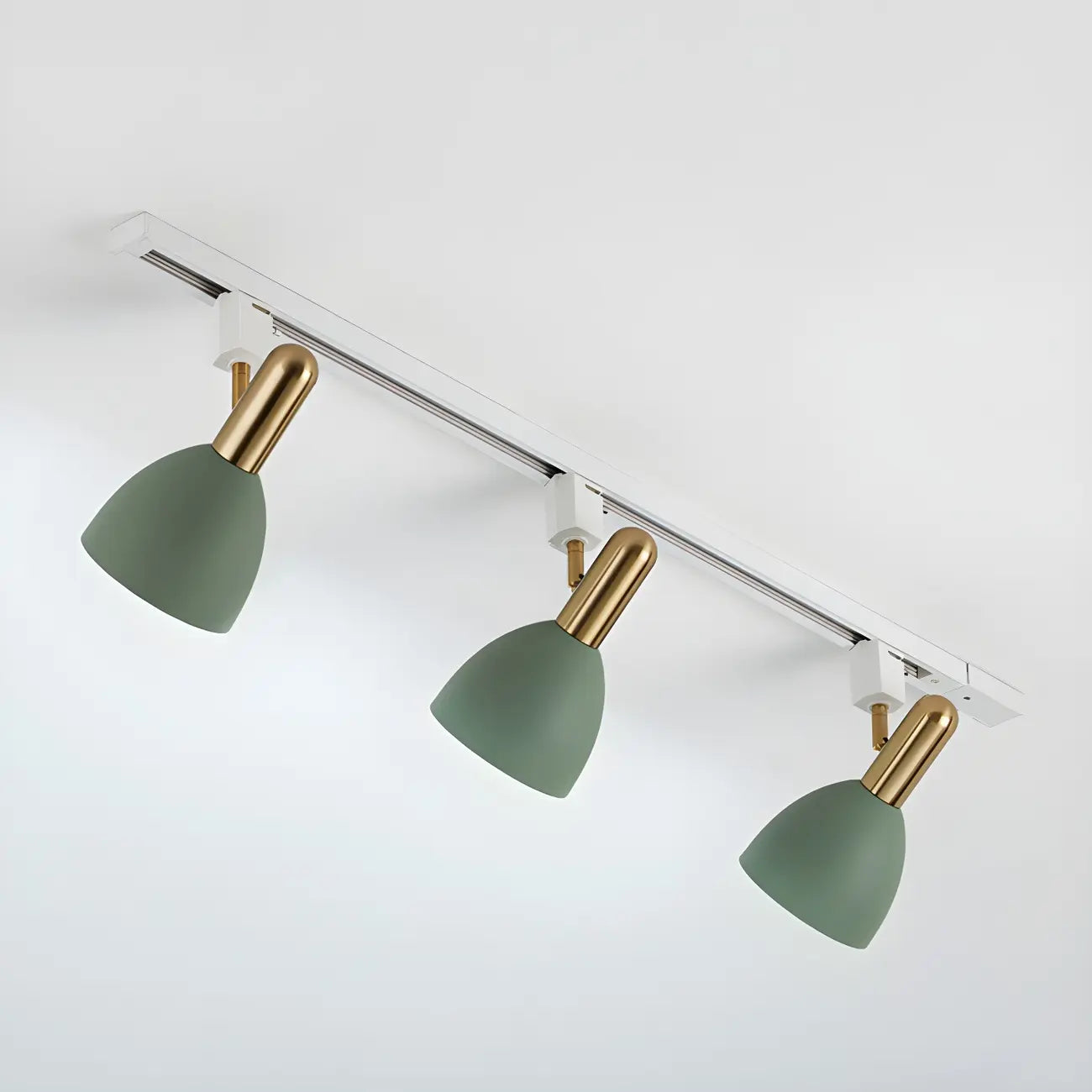 4-Light Modern Metal Dome Shade Slidable LED Track Light