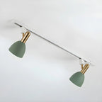 4-Light Modern Metal Dome Shade Slidable LED Track Light