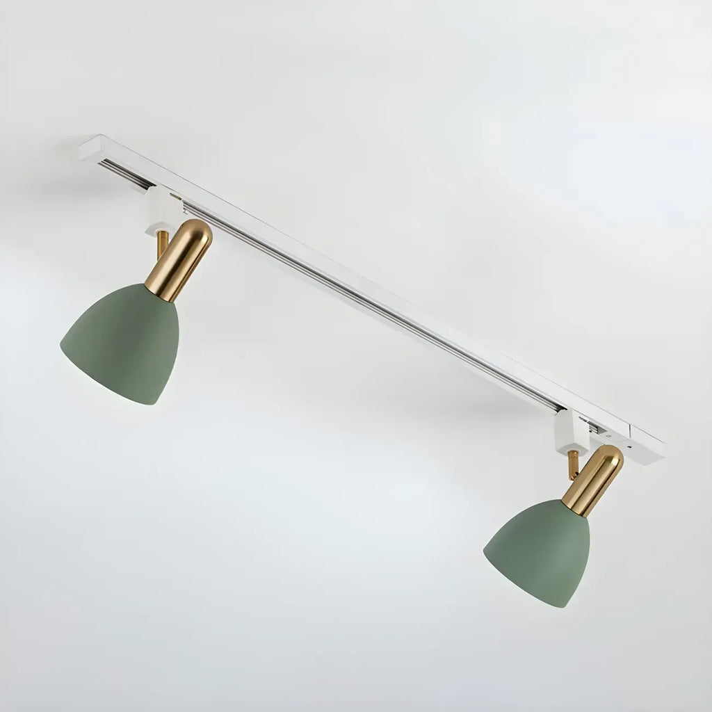 4-Light Modern Metal Dome Shade Slidable LED Track Light